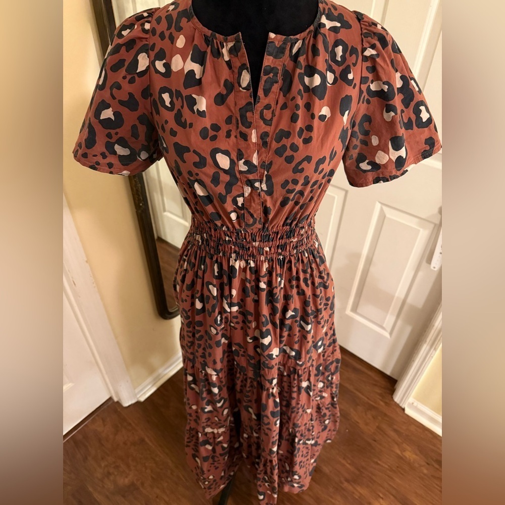Maeve Somerset Leopard Maxi Dress XS - Picture 3 of 11